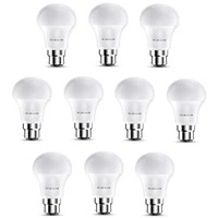 Goldmedal Wow 9W B22 Base Led Bulb - Cool Daylight (6500K) | Energy Efficient | 230 Degree Light Coverage | Surge Protection Up To 4Kv | Rated Life 15000 Hrs | For Home & Office |Pack Of 10