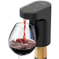 Ui Intros Electric Measurer Cup Whiskey Wine Decanter Aerator Dispenser Pourer Automatic Bar Accessories For Home,Perfect Pouring Aerating & Gift For Men,Women,Mom,Dad (Electric Wine Pourer (Black)