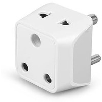 Ceptics 3 Pin Multi Plug Socket, Type D Multiple Plug Socket, 2 In 1 Plug Extension Socket - Dual Inputs For Computer, Pc, Laptop, Phone - Ce, Rohs - Lifetime Limited Warranty
