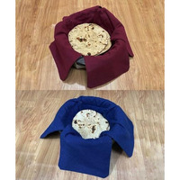 Glus Cotton Set Of 2 Double Layer Roti Clothes Wrap With Flaps Casement Cotton Cloth For Chapati For Hot Case Kitchen Chapati Cloth,Colour: Maroon,Navyblue