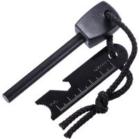 Trekeaze Fire Starter Magnesium Rod With Bottle Opener, Flint Steel Fire Starter For Survival Tool, Camping, Hiking