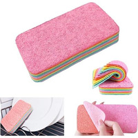 Tcco Enterprise Microfiber Zero Scratch Scrub Sponges,12-Layer Tearable Rainbow Rag, Reusable Dual Sided Dish Sponge,Rainbow Scrub Sponge, Multi-Purpose Cleaning Rag For Cars, Glass, Furniture