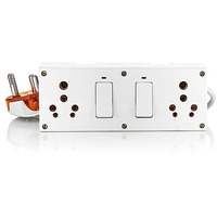 Hi Plasst Electric Heavy Duty 16A Extension Board For Heavy Appliances With 2-16A Switch & 2-16A/20A Sockets,With Indicator And Heavy Duty 1.5Sqmm Wire For Load Upto 2200W (Alx-16A-2+2-1.5Sqmm-2M)