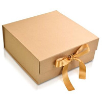 Rbs - Medium Gift Box (1 Pack) Gift Boxes For Presents Decorative Gift Box (26 X 26 X 10 Cm) Shirt Gift Boxes Multipurpose Gift Box Foldable Gift Boxes Holds Upto 8 Kg Empty Boxes (Medium Kraft)