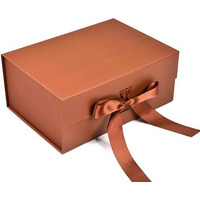 Rbs - Rigid Box Sivakasi-Brown Folding Gift Box(23X16X10Cm)With Ribbon(1Pack)Gift Packing Box Scratchfree Multipurpose Gift Boxes For Gifting Reuse Collapsible Hamper Box Gift Box For Present(Brown)