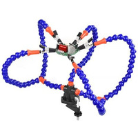 Serplex Soldering Station With 5 Flexible Arms And Insulated Alligator Clips, Soldering Helping Hands Clamp Soldering Station Helping Hands Soldering Tool Pcb Holder Flexible Arms
