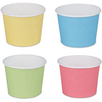 E Kysa Basics Paper Disposable Tea/Coffee Cups, Set Of 50 Pcs, 110 Ml - Multicolor