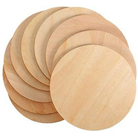Pd Craftozone 30 Pcs 3 Inch Round Shaped Mdf Coasters Plain Wooden Art Craft Coaster Blank Cutouts For Tea Coffee Painting Wood Sheet Craft, Decoupage,Resin Mandala Art Work & Decoration, 2.5Mm Thick (30)