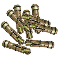 Pure Source India Anchor Fasteners,Size 6 Mm, Pack Of 12 Pcs (Gold)(Iron, [Round ])
