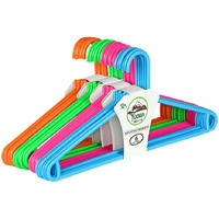 Yugen Home Clothes Hangers For Hanging Clothes-Plastic Hanger Clothe Wardrobe-Plastic Wardrobe Organizer Tshirt Shirt Suit Saree Dress Multi Purpose Hanger Clothe-Sturdy Polypropylene Pack Of 12