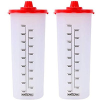 Nayasa Plastic Oil Dispenser 1000 Ml Set Of 2 Red