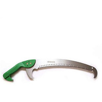 Sharpex Heavy Duty Pruning Hand Saw | Curved Blade Hand Saw | Comfort Handle | Designed For Single-Hand Use | Perfect For Trimming Trees, Plants, Shrubs, Wood, And More (Green)