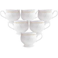 Maya Sales Bharattradedynamics Pack Of 6 Bone China Bone China Tea Cup Coffee Cup - 6 Pieces, White, 120 Ml (White)