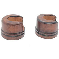 Fapbadri Wall To Wall Bracket (Conceal Support) For 1 Inch Curtain Pipe/Rod, Wallplugs & Screws Also Available, Material - Full Wood, Colour - Walnut Wood Finish, 2 Pieces
