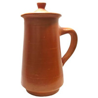Vastuja Handmade Clay/Mitti/Terracotta Water Jug With Lid  1500 Ml | Natural, Chemical-Free, Eco-Friendly Earthen Pot For Cool Drinking Water & Home Dcor|