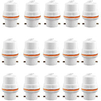 Hi-Plasst (Pack Of 15) Single Adapter Holder For Bulb | Bulb Holder Adapter Plug Used As Electric Fitting For Drawing Power From Any Bulb Holders