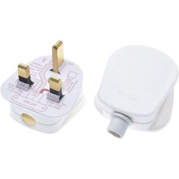Vivatra Uk Type 3 Flat Pin 13A 250V Mains Top Appliance Wiring Male Plug With Fuse Used In: Uk, Malaysia, Singapore, Hong Kong (Pack Of 2)