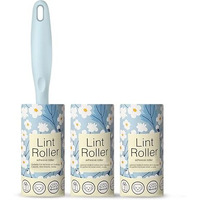 Catron Lint Roller Remover For Clothes | 180 Sheets Value Set Lint Roller With 1 Handle | Reusable Easy-Tear Pet Lint Remover - 3 Refills
