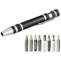 Ilika Mini Screwdrivers Set, 8-In-1, Black