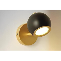 Filliska Led Surface/Spot Light, Black & Gold Finish, Shockproof Alluminium Body & Antiglare Diffuser, Warmwhite (6 Watt Black Gold)