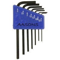 Aasons 7Pcs/Set 0.71Mm - 3Mm Mini Hex Key Set Hexagon Micro Allen Wrench Tool 7 Sizes (0.71Mm, 0.89Mm, 1.27Mm, 1.5Mm, 2Mm, 2.5Mm, 3Mm)