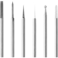 Serplex 6Pcs Carving Bits Detail Carving Bits For Dremel Rotary Tool Engraving Bit Stainless Steel Carving Drill Bit Detailing Engraving Bits Rotary Carving Bits For Diy Wooden Carving Woodworking