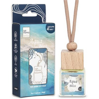 Air-Roma Aqua Bliss Car Perfume Hanging Pod 10Ml | Natural Essential Premium Fragrance Oils In Glass Bottle With Wooden Diffuser Lid | Long Lasting Car Air Freshener Scent | Lasts Up To 45 Days