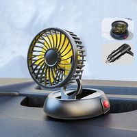 Sthira Foldable Car Fan 12 Volt Hi Speed For Cigarette Lighter 12V Usb Fan For Car 3-Speed Small Fan For Face With Switch 360  Rotatable Quiet Car Cooling Fan Plug And Go, 1.5M Cable, 11X11X13Cm