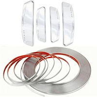 Detachii Chrome Beading Roll & Car Door Edge Guard | Universal Fit For All Cars | Scratch Protection | Premium Chrome Finish Durable & Stylish Car Accessory