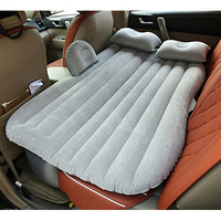 Brogbus Abs Plastic Car Travel Vehicle Inflatable Cushion Mattress With Two Air Pillows, Car Air Pump And Repair Tikki, Grey, Full