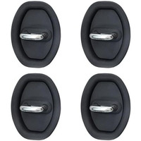 Shreesamp 4 Pcs Door Latch Lock Cover Silicone Guard Car Decorations & Protects Latches Protector Accessories For Most Of Vehicles, Absorbing Protective Rubber Pads For Enhanced (Black)