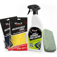 Wavex Instant Ceramic Coating For Car - 650Ml With Microfiber Cloths & Applicator Pad Easy To Apply  Just Spray And Wipe  Super Hydrophobic, Extreme Gloss, Smoothness And Protects Paint