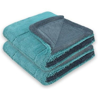 Max Microfiber Cloth For Car (1200 Gsm, 2 Pc, 40X40 Cm, Ocean Blue) Fastest Drying Towel, Twisted Loop, Super Absorbent & Lint Free Towel With Edgeless Design For Professional Car Drying & Cleaning