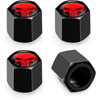 Zibuyu 4Pcs Car Tyre Valve Caps, Carbon Alloy Stem Covers Tire Valve Caps For Car, Corrision Resistant Car Wheel Air Valve Cap For Cars Trucks Bicycles Motorcycles (Universal 8Mm Inner Dia.)