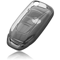 Jvcv Soft Tpu Transparent Cover Compatible With Tata Curvv Tiago Tigor Punch Nexon Zest Bolt Safari Storme Flip Key (Transparent Black)