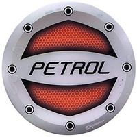 Ramanta Car Petrol Sticker Red Reflective Rubber Petrol Sticker Waterproof Compatible With Car Fuel Tank (Sticker Size: 10 X 10 Cm, Red; 1 Pc)