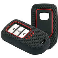 Keycare Silicone Key Cover Compatible For Honda City, Civic, Amaze, Elevate, Wr-V, Accord, Br-V, Cr-V, Mobilio, Jazz, Brio Smart Key (Black)