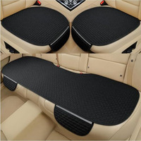 Sthira 3Pcs Breathable Car Seat Covers Full Set Front & Rear Seat Covers With Anti-Slip Silicone Backing,Storage Pouches,Durable Car Cushions Stylish Universal Cover For