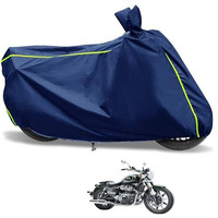 Euro Care 100% Waterproof Bike Cover Compatible With Re Super Meteor 650, Coated, Mirror Pocket, Belt Buckle Super Meteor 650 Bike Cover - Blue