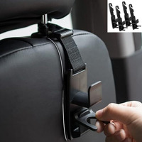 Sthira 4Pcs Car Headrest Hooks For Backseat, Hooks For Hanging Heavy-Duty Up To 17.6Lbs Capacity, Easy Install & Durable Car Organizer Hooks Perfect For Bags, Storage Bags, Water Bottles & More