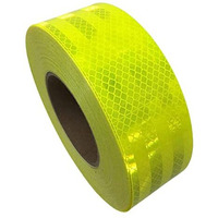 Radiance 2 Inch X 24 Feet, High Intensity Water Proof Conspicuity Warning Reflective Radium Conspicuity Tape Sticker Neon Green