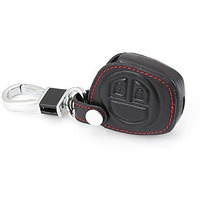 Autofrill Leather Car Key Cover For Maruti Suzuki Baleno, Grand Vitara, Xl6, Swift, Brezza, Ertiga, Dzire, Celerio, Ciaz, Sx4, Ignis, S Presso, S Cross, Rite, Fronx 2 Button Key Cover (Black)