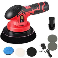 Jpt Heavy Duty Cordless 12V Car Polishing Machine | 6" Pad | 5000 Rpm | 6 Variable Speed | 3 Pads | 2X Battery | Fast Charger