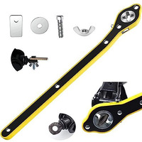 Sthira Car Labor Saving Jack Wrench For Scissor Jack Long Handle - High Torque Labor-Saving Ratchet Wrench With 360 Swivel Head, Positive And Reversal Knob Design Compatible With Cars, Suvs, Vans