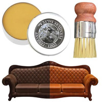 Hasthip 60G Leather Polish Paste With Brush - Furniture Salve For Leather Care, Furniture Leather Wax, Repair Balm For Furniture, Car Interiors, Jackets, Bags, Shoes