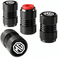 Greenworld Black Metal Car Tyre Valve Cap Stem Compatible With Hector Astor Gloster And All Model Car