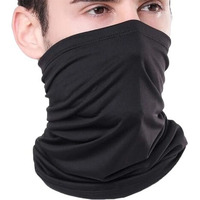 Primebox Male Cotton Face Mask Bandana For Men Women Breathable Comfort Neck Gaiter Warmer Anti-Dust Bike Rider Mask For Running (Cotton-Bandana-Black-1Pcs)