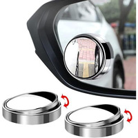 Dlest 360 Rotatable Field Of View, Convex Wide-Angle Car Blind Spot Mirror Hd Crystal Glass Waterproof Durable Traffic Safety, Suitable For All Types Of Cars & Truck