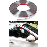 Sarte Chrome Plated Decoration Custom Trim Strip Line, Car Door Fender Interior Diy Moulding Trimming Strip Beading Roll Universal For Cars (10 Mm, 5 Mtrs)