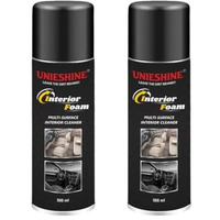 Unieshine Foam Car Interior Cleaner 500 + 500 Ml | Upholstery & Leather Cleaner | Advanced Foaming Formula For Car Seats & Interiors | Removes Tough Stains & Dirt
